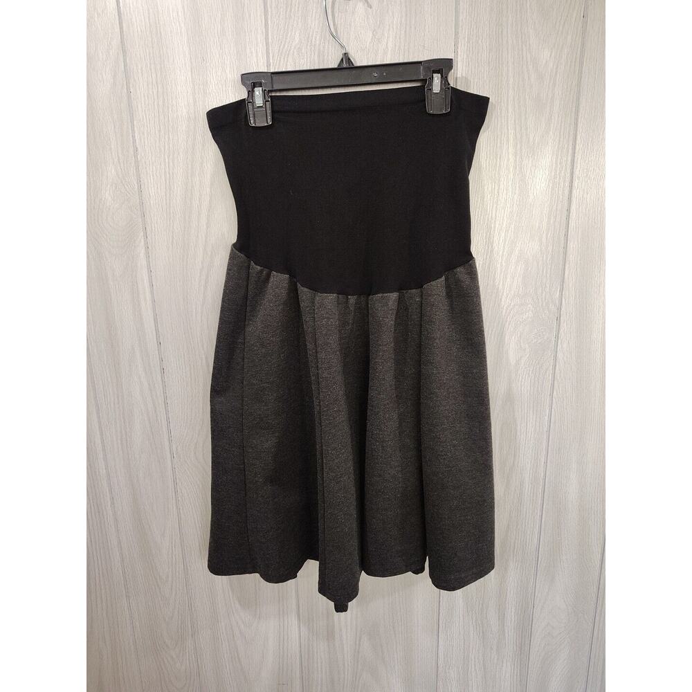 Motherhood Maternity Women's Pull On Skirt Size M Gray Grey Stretch